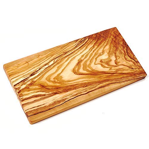 Planche à Découper pour Petit Déjeuner Rectangulaire en Bois D'Olivier - 30cm Cover