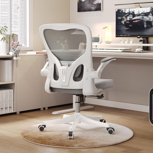 Image of Ergonomic Office Chair, High-Back Mesh Computer Desk Chair with Adjustable Height, Lumbar Support, Flip-Up Armrests,headrest，and Swivel Rolling Design for Home and Office Use