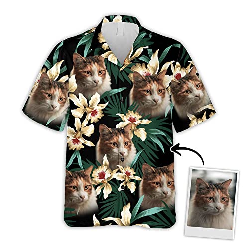 Personalized Hawaiian Shirt, Custom Hawaiian Shirts with Dog Face, Custom Face Shirt, Funny Hawaiians Tshirts for Men and Women, Picture Shirts /4