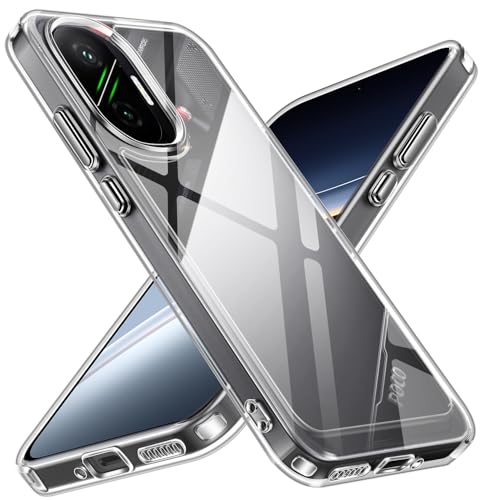 ivoler Anti-Amarillo Clara Funda para Xiaomi Poco F7 5G, [Protección Militar] Carcasa Bumper Teléfono Antigolpes Transparente Anti-arañazos Silicona PC Duro Case