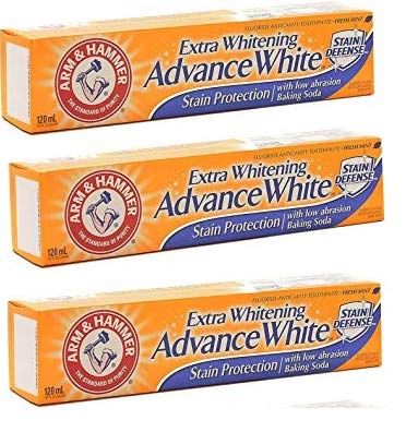 Arm & Hammer Extra White Stain Defense Toothpaste, 120ml/4 fl oz,3-Pack
