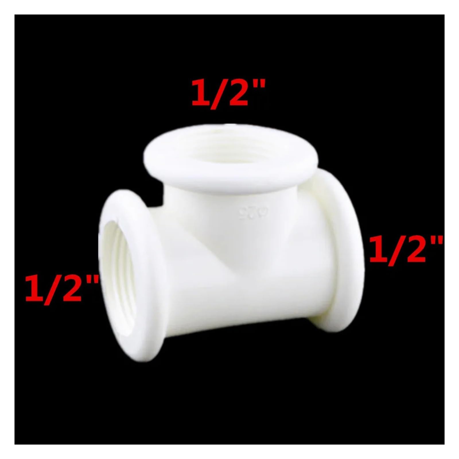 Raccord en T plastique pour eau et carburant avec filetage femelle BSP 3 voies