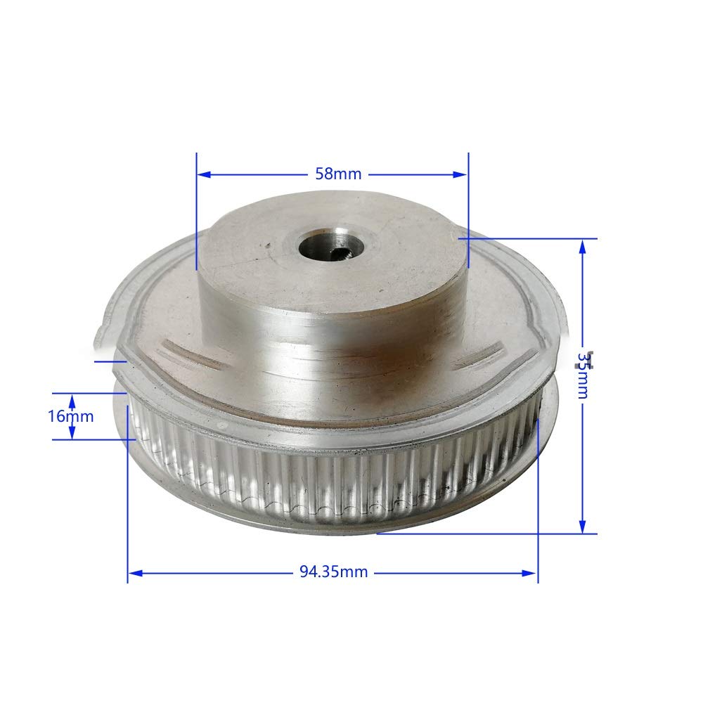 Puleggia Dentata HTD 5M 60 Denti - Alesaggio 10-25 Mm, Larghezza 15 Mm, In Alluminio, Per Cinghia Sincrona, Ricambio Per Stampanti 3D - 2