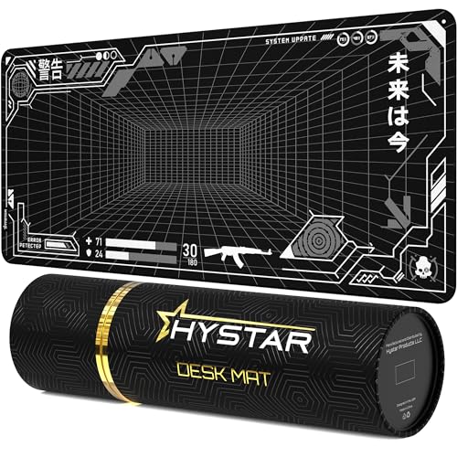Hystar® Extended Gaming Mouse Pad | XXL 36" x 16" | 5mm Thick, Waterproof Surface, Smooth Polyester Fabric, and Natural Rubber Base | Mainframe (Dark) Hystar® Extended Gaming Mouse Pad | XXL 36" x 16" | 5mm Thick, Waterproof Surface, Smooth Polyester Fabric, and Natural Rubber Base | Mainframe (Dark)