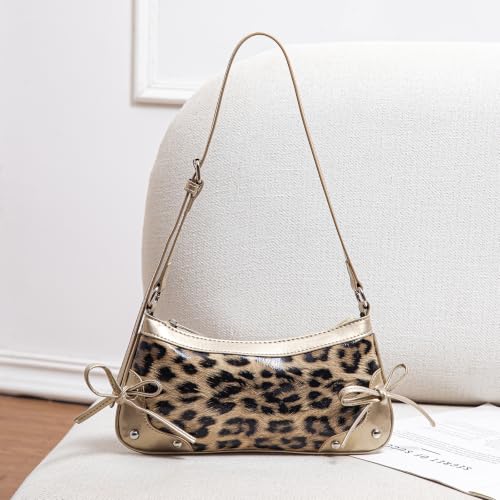Image of Fashionable Leopard Women's Crossbody Bag Shoulder Bag Clutch Purse- Vintage Chic for Everyday and Formal Occasions - Black
