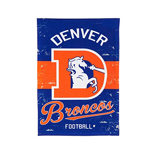 Team Sports America 14L3809VINT Denver Broncos Nfl Vintage Linen Garden Flag - 12.5 Inch W X 18 Inch H Outdoor Double Sided Décor Sign For Football Fans cover