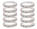 10 Pack Hopes Comes in Multi Colored Ribbon Silicone Bracelets Bundle Pack – Cancer Wristband With Different Ribbon Colors – Cancer Survivor & Support – Perfect for Women & Men, Adult Size