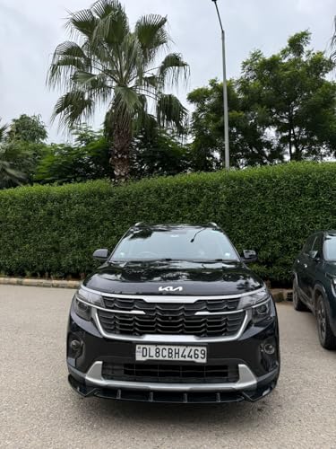 Image of ABS Quality Glossy Black Kia Seltos Front Bumper Splitter Lip Diffuser Dedicated for Kia Seltos Durable Aerodynamic & Sport Appearance Splitter for New Model