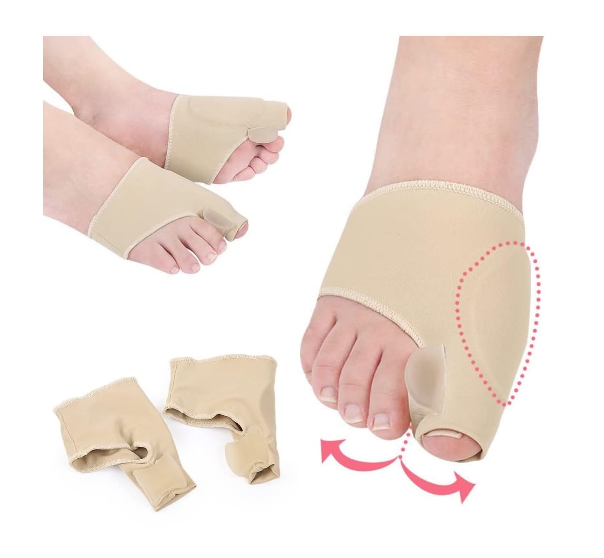 Toe Separator for Women Toe Thumb Bunion Corrector Toe Straightener for Pain Relief Bunion Correction Toe Separator With Support(1 Pair,L)-image-9