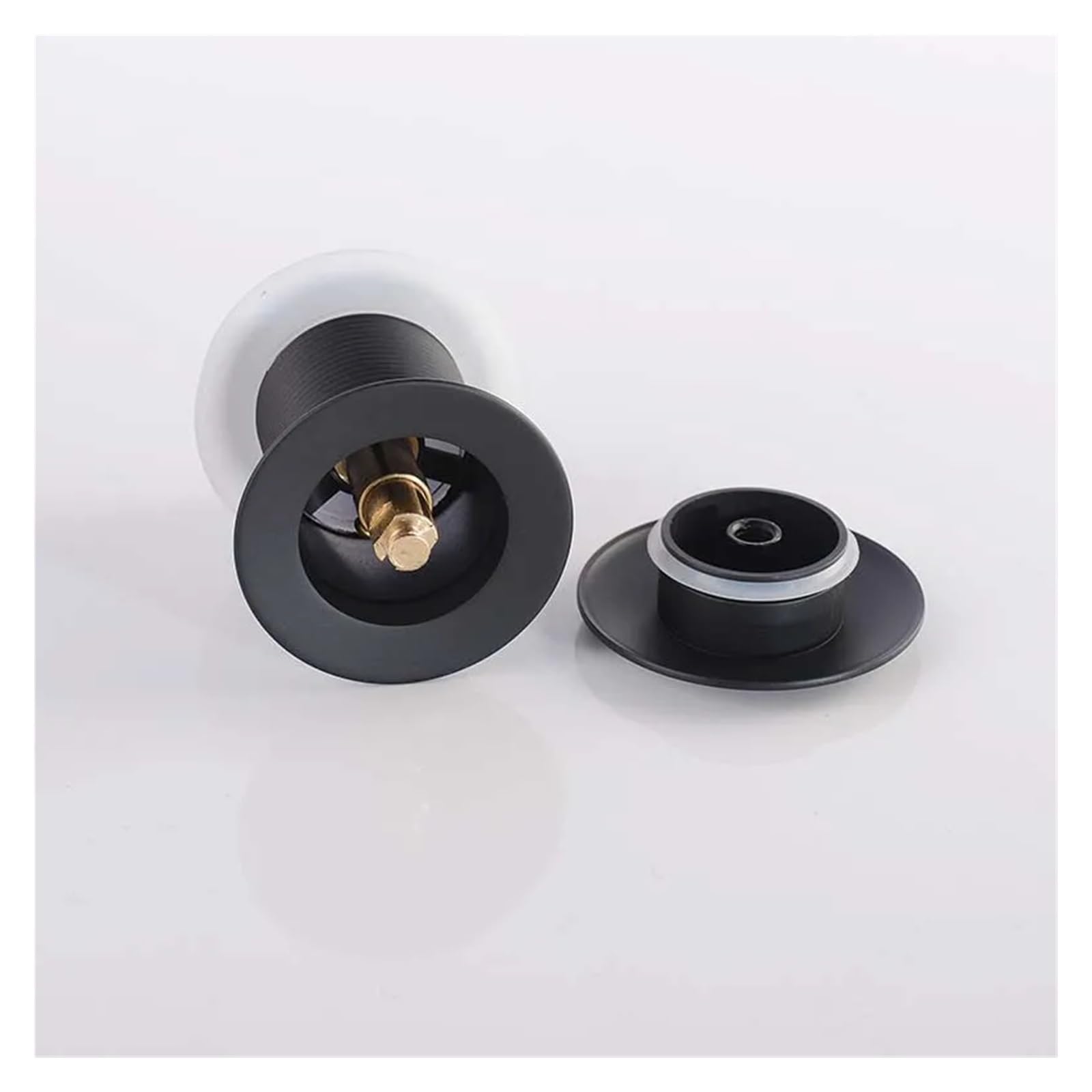 Tapon Lavabo Tapón emergente for Fregadero de baño, desagüe en Oro Cepillado, Negro Mate, Blanco, Oro Rosa, Dorado, Accesorios for Lavabo cromados(Orb no Hole)
