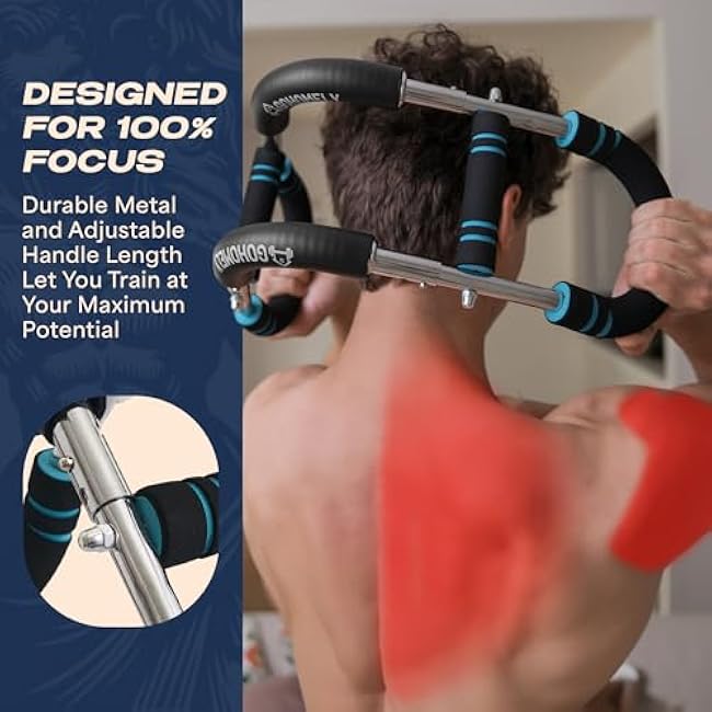 Twister Arm Trainer 20/60 & 40/90 lbs - Adjustable Chest, Arm & Upper Body Workout Bar for Home Gym Strength Training - Silent Resistance Power Twister by GOHOMELY