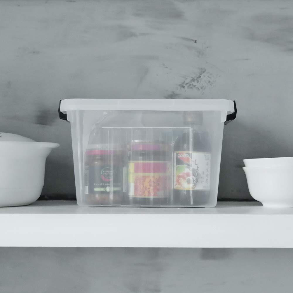 Amazon｜6つの透明なプラスチック製の収納ボックスのセット｜収納