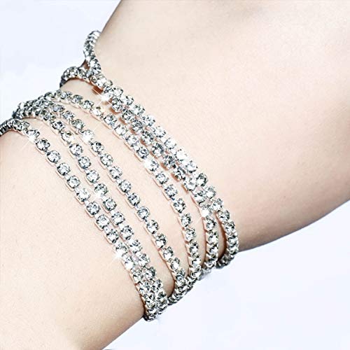 1 Roll 10 Yards 3Mm Crystal Rhinestone Close Chain Trim For Sewing Craft Diy Decoration Jewelry Silver Crystal Claw Chain Rhinestone Cup Chain Rhinestone Diamond Chain Trimming Christmas Gift (Ss12) #TOP3