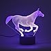 Produktbild 3D Optische Täuschung Nachtlicht Touch LED Tisch Schreibtischlampe 7 Farbwechsel USB Ladegerät Powered Touch Schalter Schreibtisch Nachtlicht für Kinder Freunde Geschenk(Pferd)