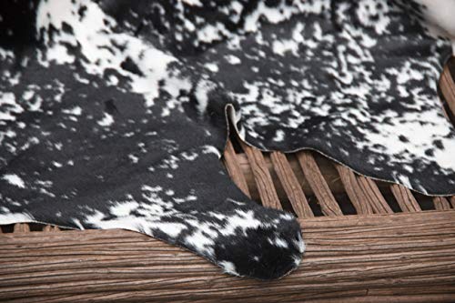 Decohides Cowhide Rug, Black/White #TOP4