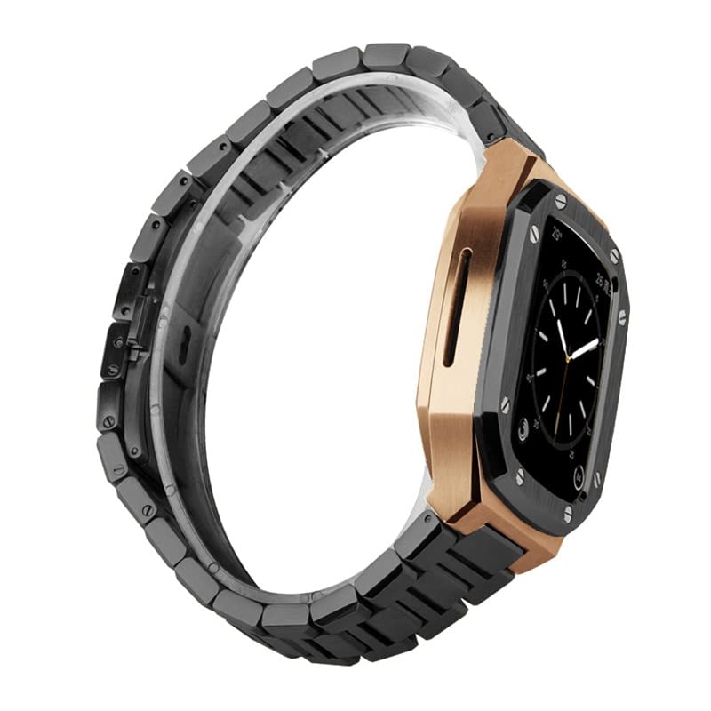 Kit Mod Apple Watch 45mm 44mm boîtier bracelet acier de luxe pour montre iWatch Series 8 7 6 5 SE
