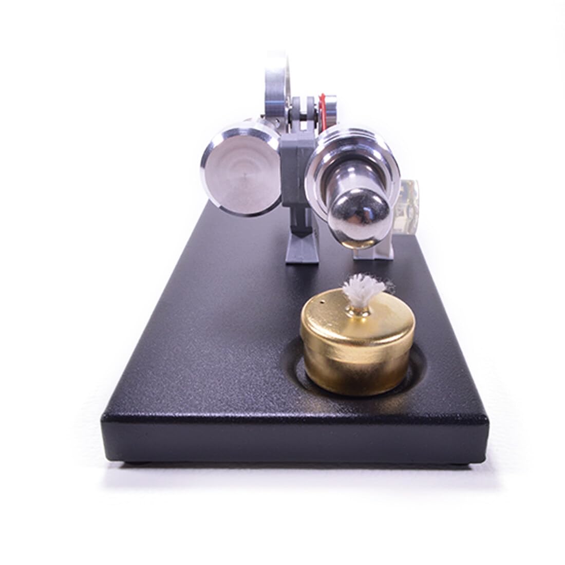 Kit de construction de moteur Stirling, générateur thermique avec lumières LED, socle métal noir, modèle vapeur DIY
