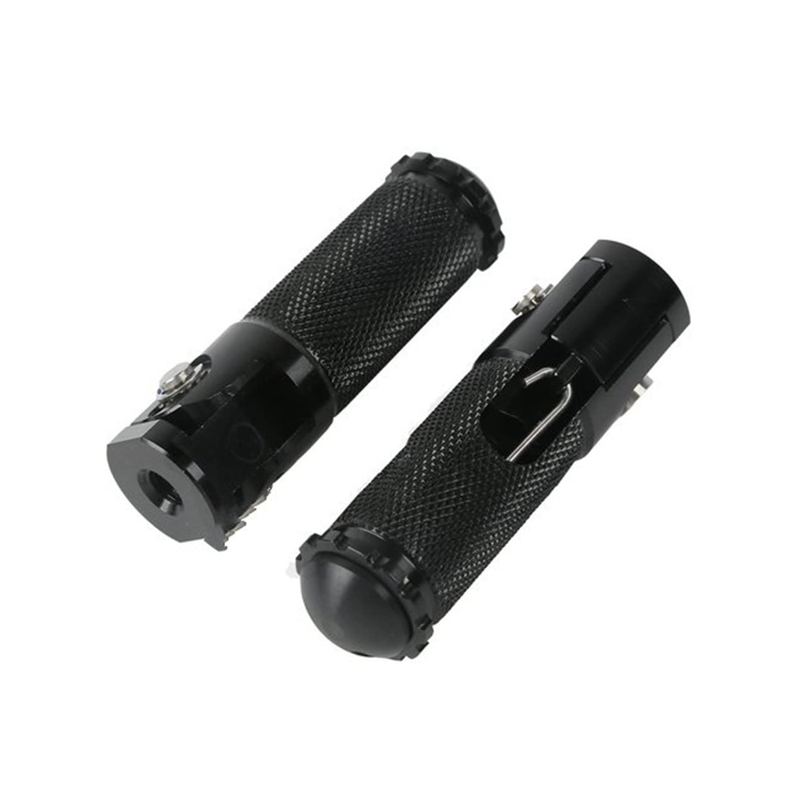 Reposapiés para Motocicleta Estriberas Plegables Estriberas Trasero Resto Carreras Motocicleta Universal Billet El Juego Trasero Use Pernos 8 Mm (Color : Zwart)