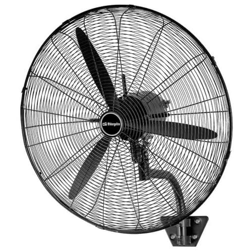 Orbegozo WF 0168   Ventilador industrial de pared, Potencia 150W, 3 niveles de potencia, fijación a la pared función OSCILANTE Fabricado en Hierro fundido. Diámetro aspas 65cm, 3 aspas
