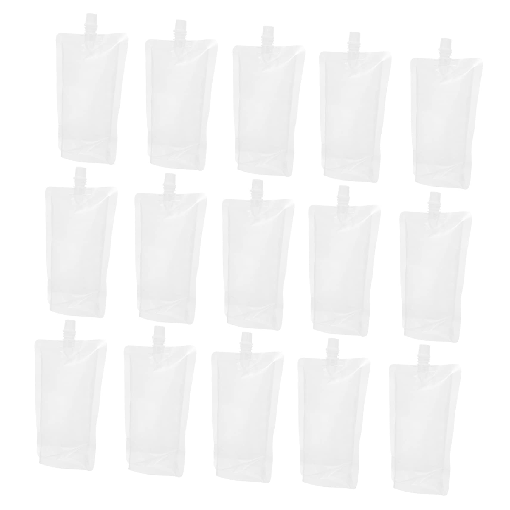BRIGHTFUFU 20pcs Reusable Drink Pouches Straw Portable Smoothie Bags for Travel Spout Pouches Airtight Beverage Containers