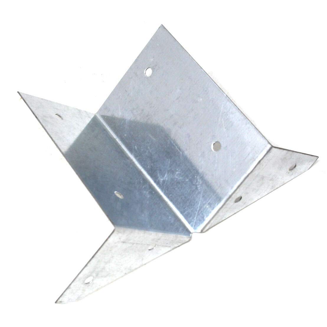 Falcon Workshop Supplies Ltd Pack Of 8 X Arris Rail Brackets - Galvanised Fence Post Support - 100 X 60 X 60Mm