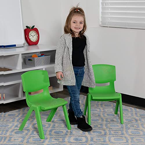 Image of Plastic Strong and Durable Kids Chair for Studying Dining Home Virgin Material Kids Chairs with Backrest for 2 to 5 Years | Sustain Upto 100 KG (Green)
