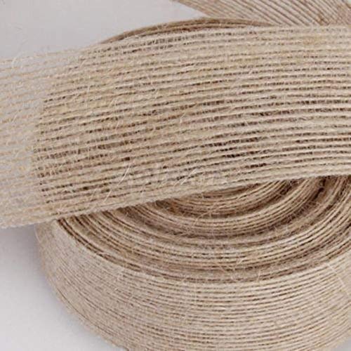 1.5 Inch (W) 10 Yard (L) Jute Burlap Ribbon Rustic Wedding Event Cake Topper Decor Handcraft DIY Wrapper Tool