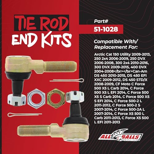 Kit All Balls 51-1028 de extremos de varilla para dirección de dirección 2