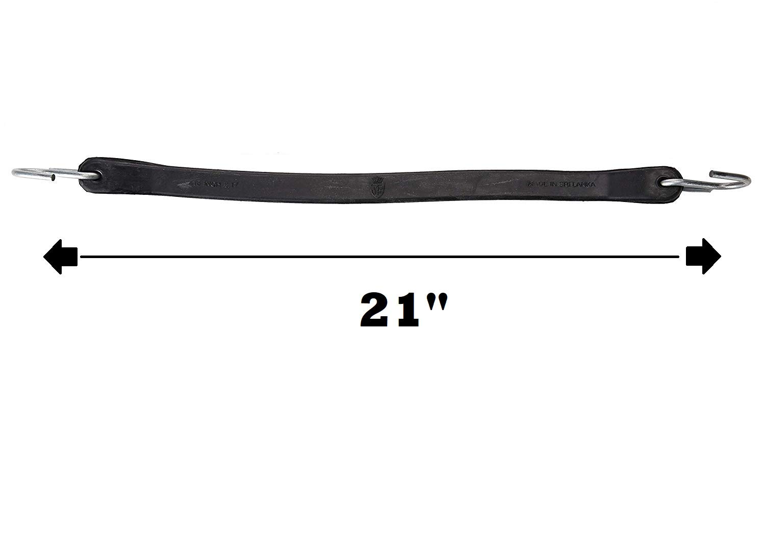 Paquete de 10 cuerdas elásticas de goma de 21 pulgadas con ganchos de metal para camiones de plataforma plana, correas de amarre de lona resistentes