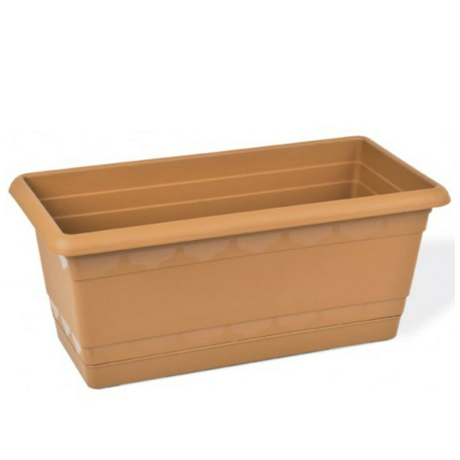 Outdoor Plant Pot Plastic Rectangle Window Box Planter 50X20X17CM 11L Pack of Two