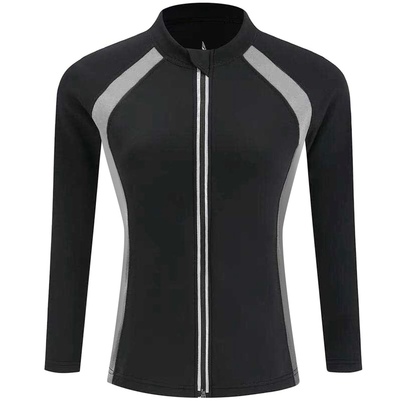 Sauna Neopreno Chaqueta Top Suit Trajes Adelgazantes Compresion Sudoración Deporte Shapewear Gym Correr Fitness Mujer Sudaderas Manga Larga
