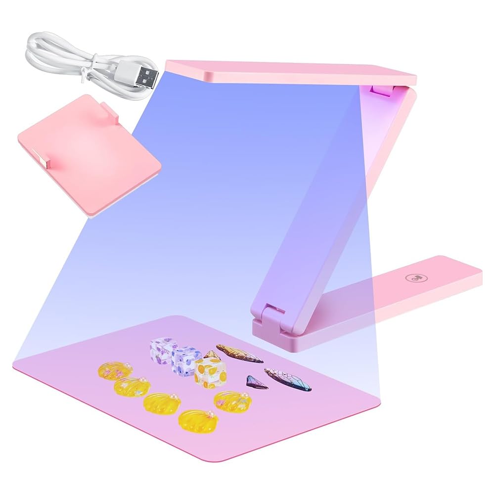 Lampe UV résine pliable évitez le séchage incomplet avec 18 perles pour grand moule et DIY