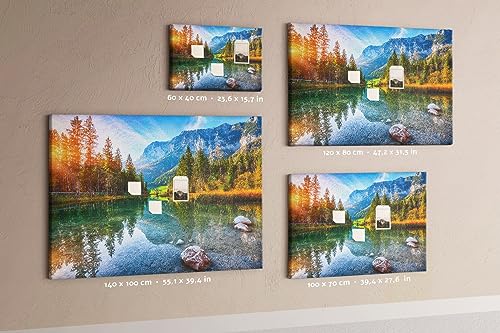Tableau liège horizontal 120x80 coloré motif montagnes pour bureau - 6