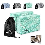 ladrillos de yoga baratos SET DE 2 - El pack incluye dos bloques de yoga de Seatwith con una bolsa de viaje para hacer los ejercicios en cualquier lugar y un e-book con muchos ejemplos de ejercicios y posturas. El set de tacos de yoga es ideal para un yogui principiante o profesional. También, puede usarlos en su práctica de yoga.