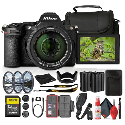 Nikon Z5 II �~���[���X�J���� 24-200mm�����Y&�J�����o�b�O�o���h�� | �ʐ^&�r�f�I + 64GB�������[�J�[�h + �t�B���^�[�L�b�g + �[�d�� + ���̑��B