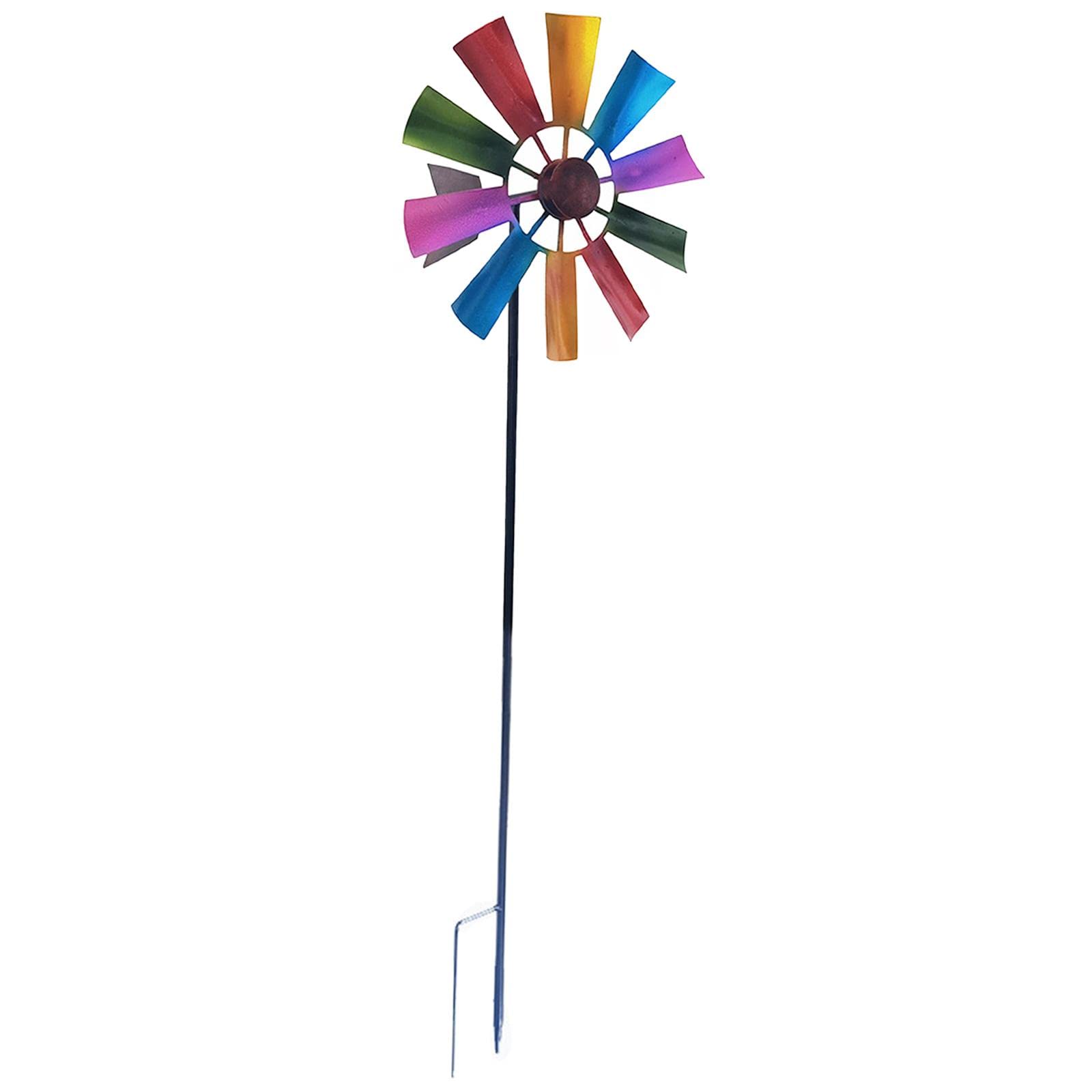 TOG Metal Wind Spinner Garden Windmill Outdoor Yard Lawn Pinwheel Decor Multicolor Iron Weather Resistant - Image 6 thumbnail