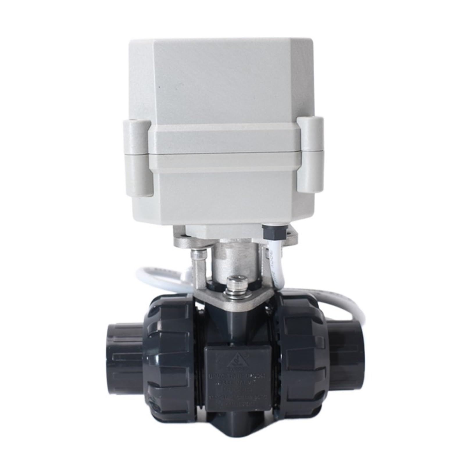Vanne à Sphère, Vanne à Boisseau sphérique motorisée 1/2 ''DN15 2 Voies BSP/NPT/Douille UPVC 9-24VAC/DC vanne électrique NO/NC à Retour Automatique(NPT_9-24V ACDC_CR202)