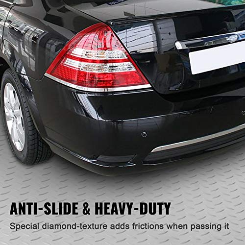 Happybuy Garage Floor Mat 3.9X6.56Ft Vinyl Garage Flooring Roll Anti-Slide Diamond Texture Silver Garage Mats For Under Car 25.6Sqft Covering Space Diy Pvc Garage Floor Mat For Gyms Boats Car Trailer #TOP2