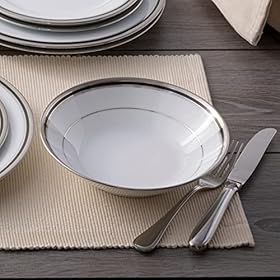 Elevate Your Dining with the Noritake Austin Platinum 7.5″ Soup Bowls, Set of 4 – Order Today for a Touch of Elegance!