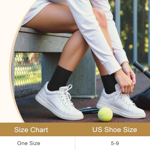 Image of Justay Crew Socks for Women, Cute Knit Boot Dress Cotton Socks | Athletic, Breathable, Warm, Soft, Comfortable, Calf, Gifts, Casual, Size 5-9, Fall