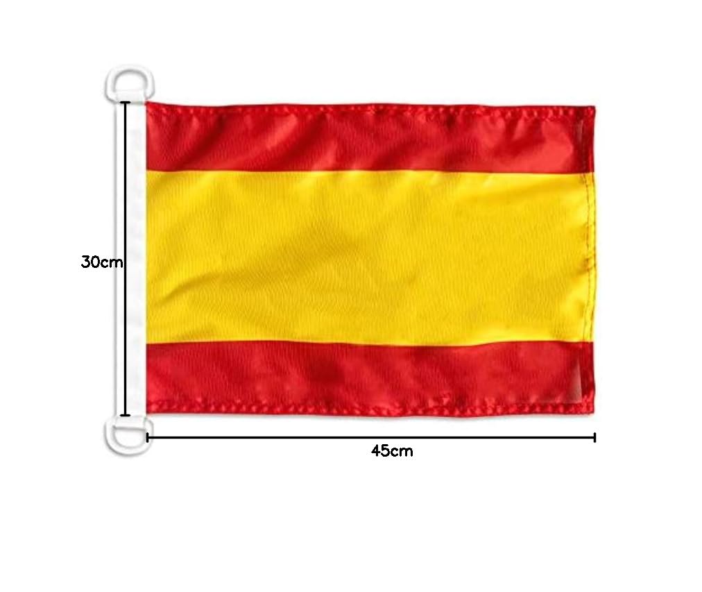 AZ FLAG Bandera Nautica de España Sin Armas 45x30 cm - Pabellón de Conveniencia Española Sin Escudo 30 x 45 Cm, Bandera de Barco con anillas — view 2