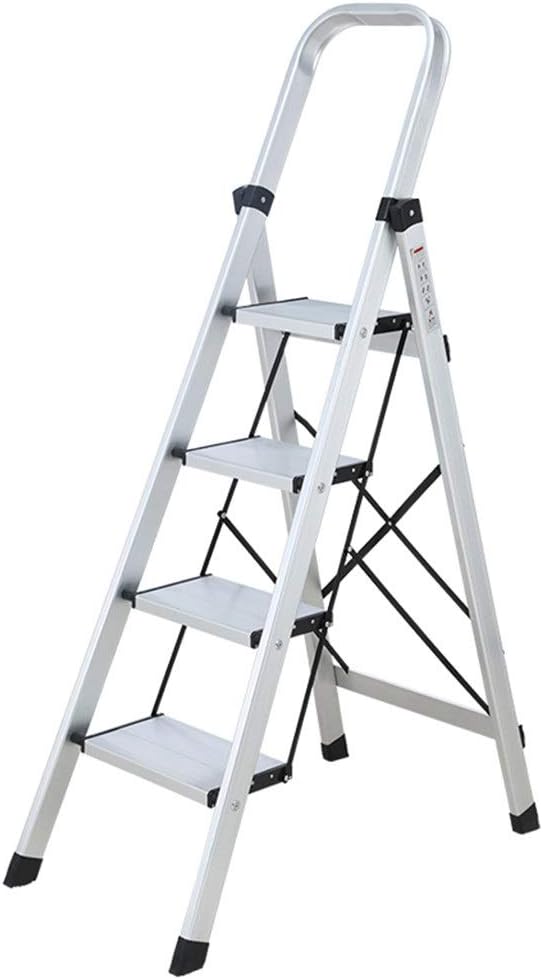 Step Stool Household Four Step Ladder, Family Folding Stepladders Anti-Skid Pedals Feet Mats Outdoor Ascending Ladder Step Ladder/a/45X86X145Cm