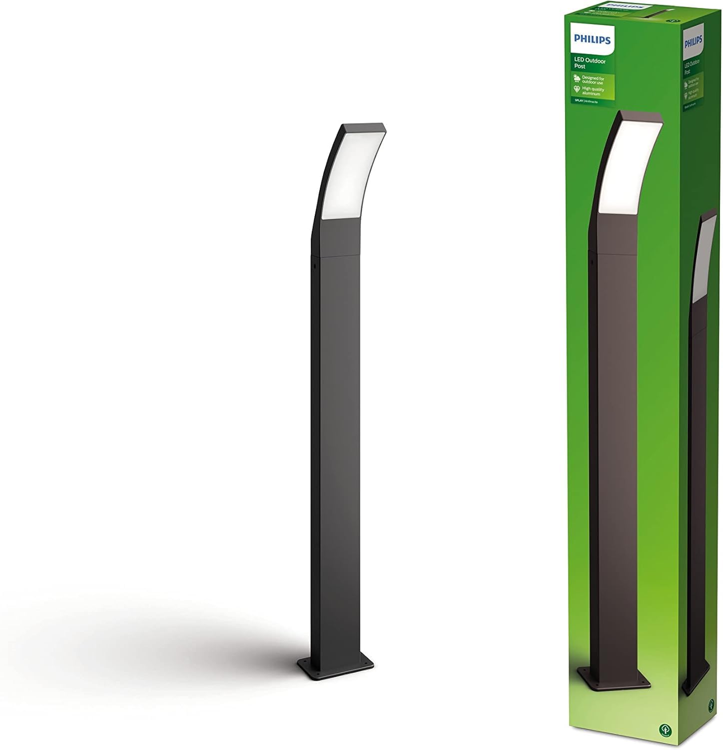 Philips Anthracite, White Led Path Light Splay, 96 Cm, 2,700 K, Anthracite, Ip44