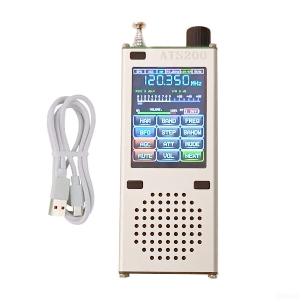 ATS200 Ricevitore Mondiale Multifunzione con Banda Aeronautica SSB Display Touchscreen 2,4 pollici