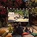 TOWOND Projector Screen with Stand,120 inches Indoor Projector Screen Outdoor Portable 16:9 4K HD Rear Front Projection Movie Screen with Carry Bag Wrinkle-Free Design for Backyard Theater