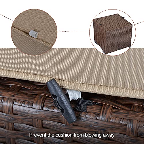 Green4ever-Patio-Outdoor-Ottoman-2-Pieces-All-Weather-Wicker-Rattan-Furniture-Ottoman-Seat-Footstool-Footrest-with-Beige-Cushion-Brown-Wicker