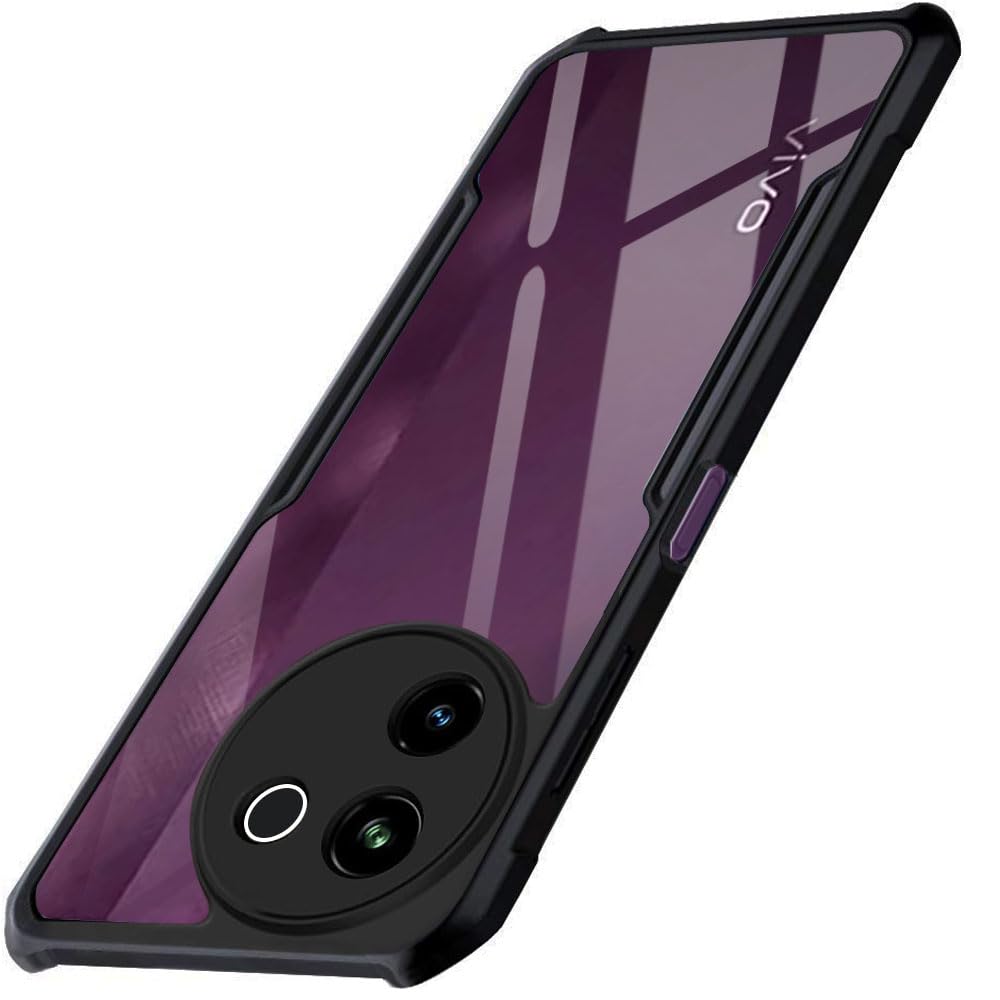 TheGiftKart Shockproof Crystal Clear Back Cover Case for Vivo V30e 5G | 360 Degree Protection | Protective Design | Transparent Back Cover Case for Vivo V30e 5G (PC & TPU, Black Bumper) (B0D318WLYX) Amazon Price History, Amazon Price Tracker
