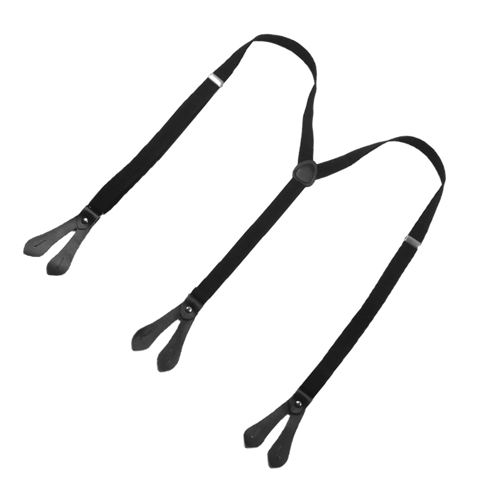PACKOVE 3pièces Bretelles Élastiques Réglables Avec Boutons Pour Hommes Et Femmes Sangles y Design Classique Idéales Pour Jeans Et Tenues Décontractées