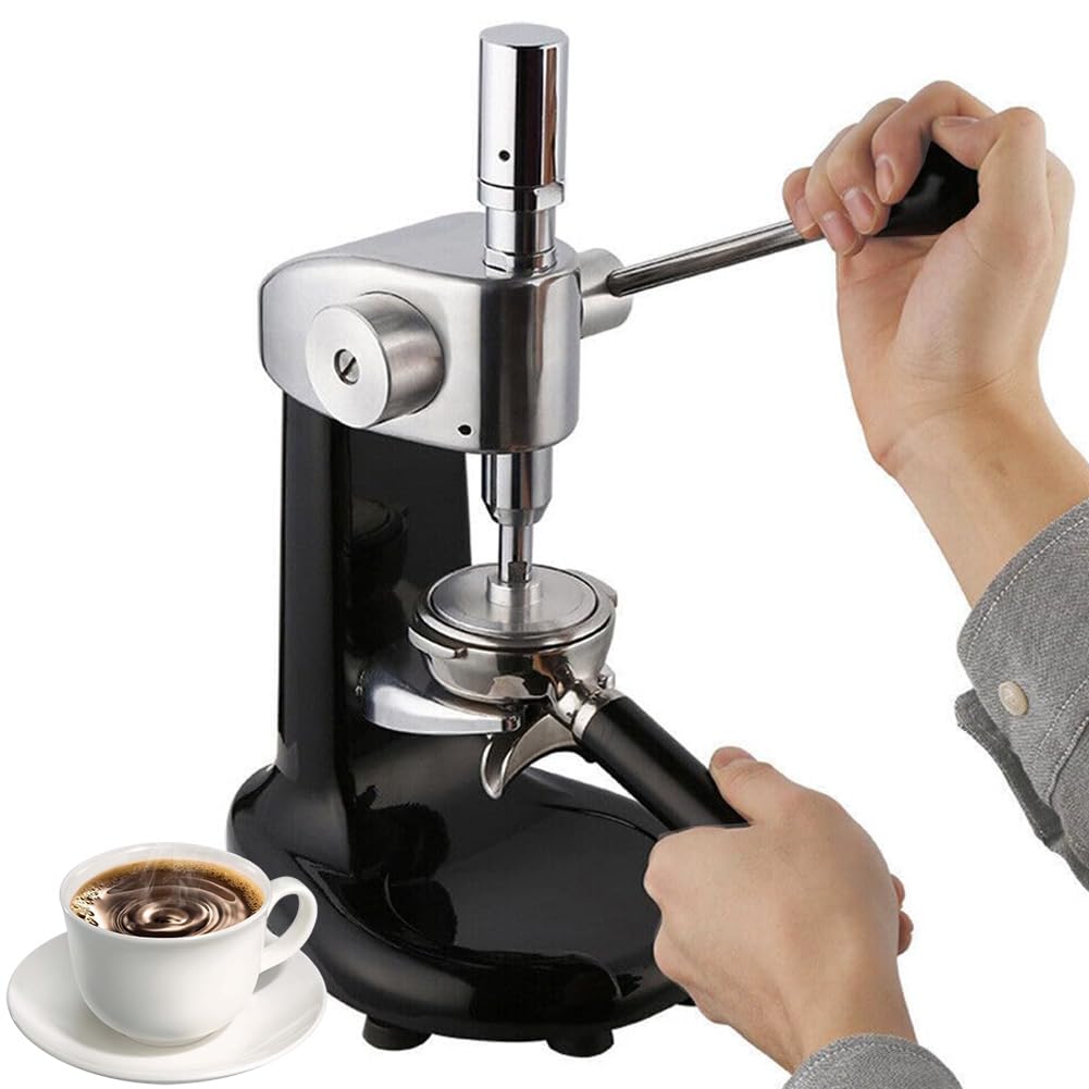 Ręczny ubijak do kawy ze stali nierdzewnej, ubijak do espresso 58 mm ubijak z podstawą ubijającą, komercyjna prasa do proszku Premium Barista, prasa z płaskim młotkiem do kawiarni i domu