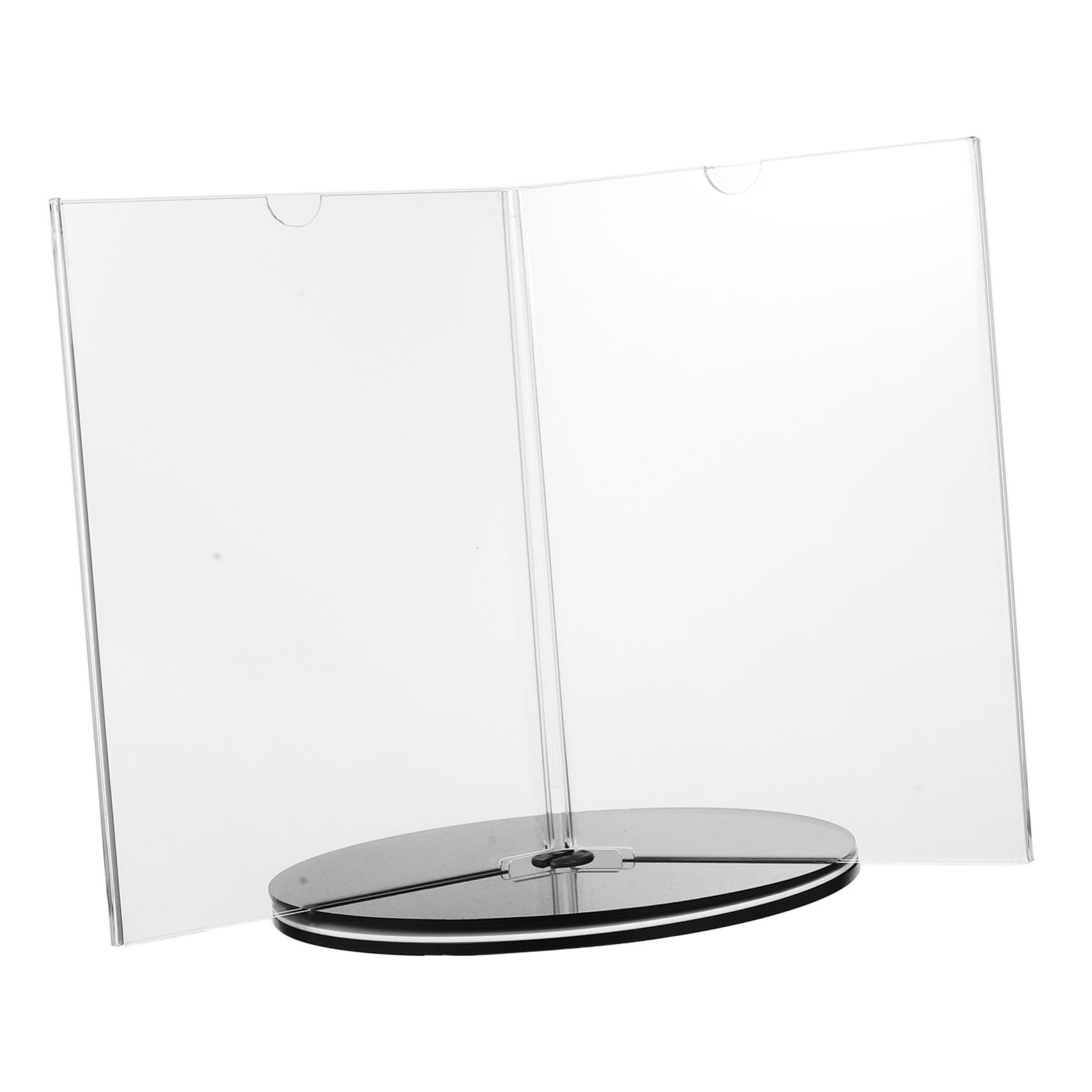 Soporte Acrílico Giratorio Para Menús A5 14,8x21 Cm Con Base Estable Transparente Para Escritorio, Expositor Vertical Multifuncional Para Restaurantes y Oficinas